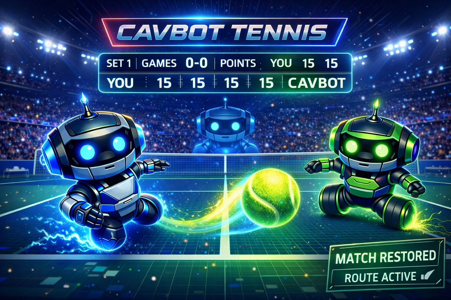 CavBot Tennis arcade cover